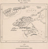 Kufra Oasis. Libya. The Kufra Oases 1885 old antique vintage map plan chart
