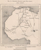 Projected Railways across West Africa 1885 old antique vintage map plan chart