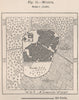Murzuq. Libya. Fezzan 1885 old antique vintage map plan chart