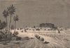 General view of Murzuq. Libya. Fezzan 1885 old antique vintage print picture