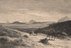 Tunisian landscape - View from the Tellat pass 1885 old antique print picture