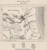 Sill of Cabes/Gabes. Tunisia 1885 old antique vintage map plan chart