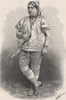 Tunisian Jewess 1885 old antique vintage print picture