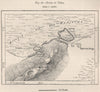 Roman ruins of Utica. Tunisia 1885 old antique vintage map plan chart
