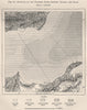 Junction of the Geodetic lines between Algeria and Spain 1885 old antique map