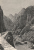 View taken in the Shabet-el-Akra route. Algeria 1885 old antique print picture