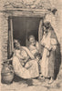 Kabyle family group. Algeria 1885 old antique vintage print picture