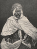 Arab type. Agha of Tugurt. Algeria 1885 old antique vintage print picture