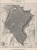 Constantine/Qasentina in 1836. Algeria 1885 old antique vintage map plan chart