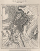 Constantine/Qasentina in 1884. Algeria 1885 old antique vintage map plan chart