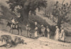 Kabyle family travelling. Algeria 1885 old antique vintage print picture
