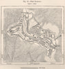 Fort National (Larbaa Nath Irathen) . Algeria 1885 old antique map plan chart