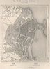 Military lines of Algiers. Algeria. Military zone 1885 old antique map chart