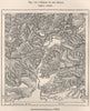 Gorges of the Oued Chelif river. Ksar Boukhari. Boghar. Algeria 1885 old map