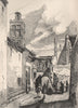 Street view in Tlemcen. Algeria 1885 old antique vintage print picture