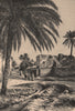 Street view in Biskra. Algeria 1885 old antique vintage print picture