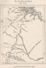 M'zab and Metlili. Ghardaïa, Algeria 1885 old antique vintage map plan chart