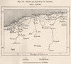 Roads and Railways of Algeria 1885 old antique vintage map plan chart