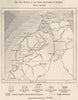 Routes of the chief explorers in Marocco. Morocco 1885 old antique map chart