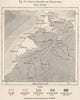 Bled-el-Makhzen (white) & Bled Siba (shaded) . Morocco 1885 old antique map