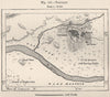 Taroudant. Morocco 1885 old antique vintage map plan chart