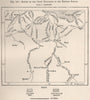 Routes of the chief explorers in the Eastern Sahara.Libya.The Sahara 1885 map