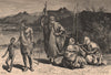 Group of Tibbus/Toubou. Chad. The Sahara 1885 old antique print picture