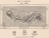 San/Sao Miguel. Azores. Portugal. West African Islands 1885 old antique map