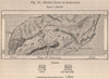 Recent Lavas of Lanzarote. Canary Islands, Spain 1885 old antique map chart