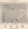 Cape Verde Islands. Atlantic Islands. West African Islands 1885 old map