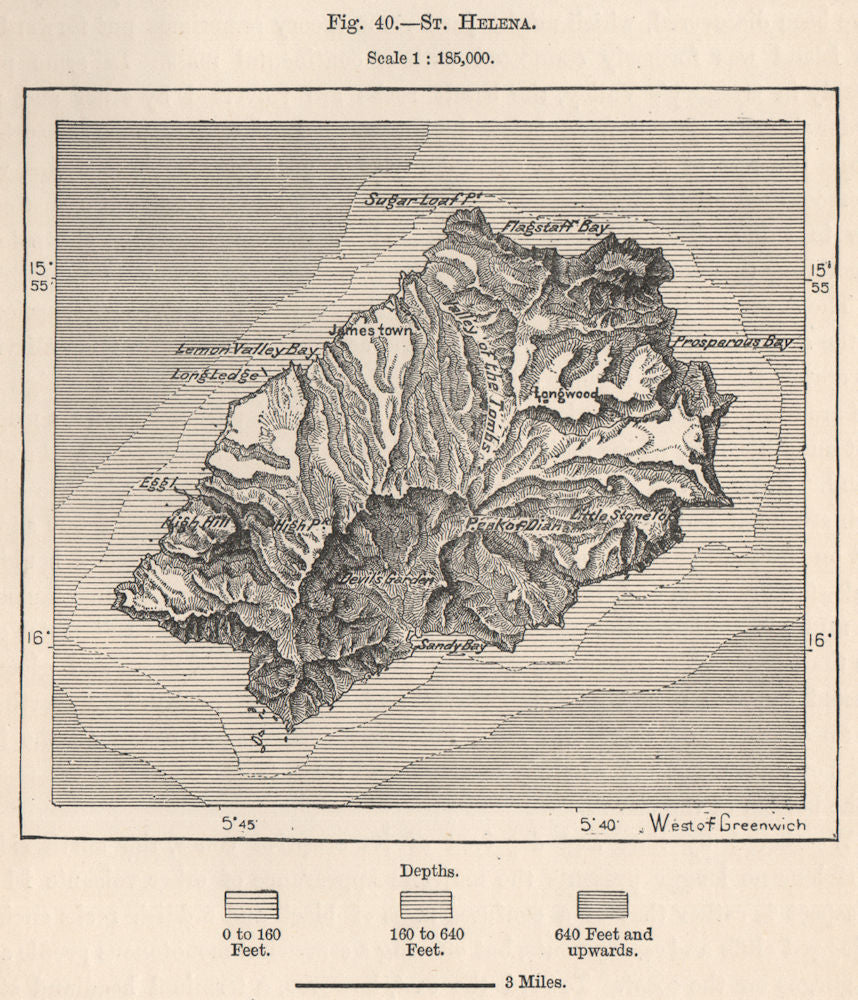 St. Helena. Atlantic Islands. South-West African Islands 1885 old antique map
