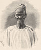 Fulah Type. Africa. North Senegambia 1885 old antique vintage print picture