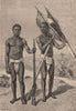 Kroomen/Krumen. Liberia 1885 old antique vintage print picture