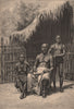 The King of Assinie. Côte d'Ivoire. Ivory Coast 1885 old antique print picture