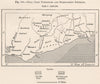 Gold Coast (Ghana) possessions and surrounding districts. Ghana 1885 map