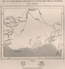 Chief routes of explorers in the Niger Basin West of the Benue.Africa 1885 map