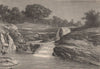 Cascade near Bamako. Mali. The Niger Basin 1885 old antique print picture
