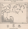 Chief routes of explorers East of the Benue. Nigeria 1885 old antique map