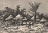 Dwellings in Nupé. Nigeria. The Niger Basin 1885 old antique print picture