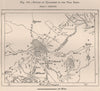 Routes of explorers in the Chad Basin. Chad. The Chad Basin 1885 old map