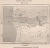The Lobé Waterfalls. Cameroon 1885 old antique vintage map plan chart