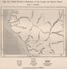 Chief routes of explorers in the Gabon & Ogooué(Ogowe)Basins.Gabon 1885 map