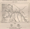Course of the Ogooué (Ogowe) according to Kiepert. Gabon 1885 old antique map