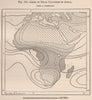 Lines of equal cloudiness in Africa 1885 old antique vintage map plan chart