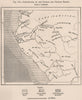 Inhabitants of the Gabon & Ogooué (Ogowe) Basins 1885 old antique map chart