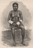 Fan/Fang woman. Gabon 1885 old antique vintage print picture