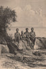 Fan/Fang women & child banks of the Ogooué (Ogowe) . Gabon 1885 old print