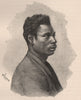 A Tchiowa. Angola 1885 old antique vintage print picture