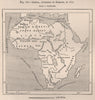 Africa, according to Homann, in 1711. Congo Basin 1885 old antique map chart