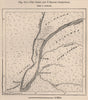 Congo & Ubangi/Ubangui river confluence.Mbandaka Coquilhatville.Congo 1885 map